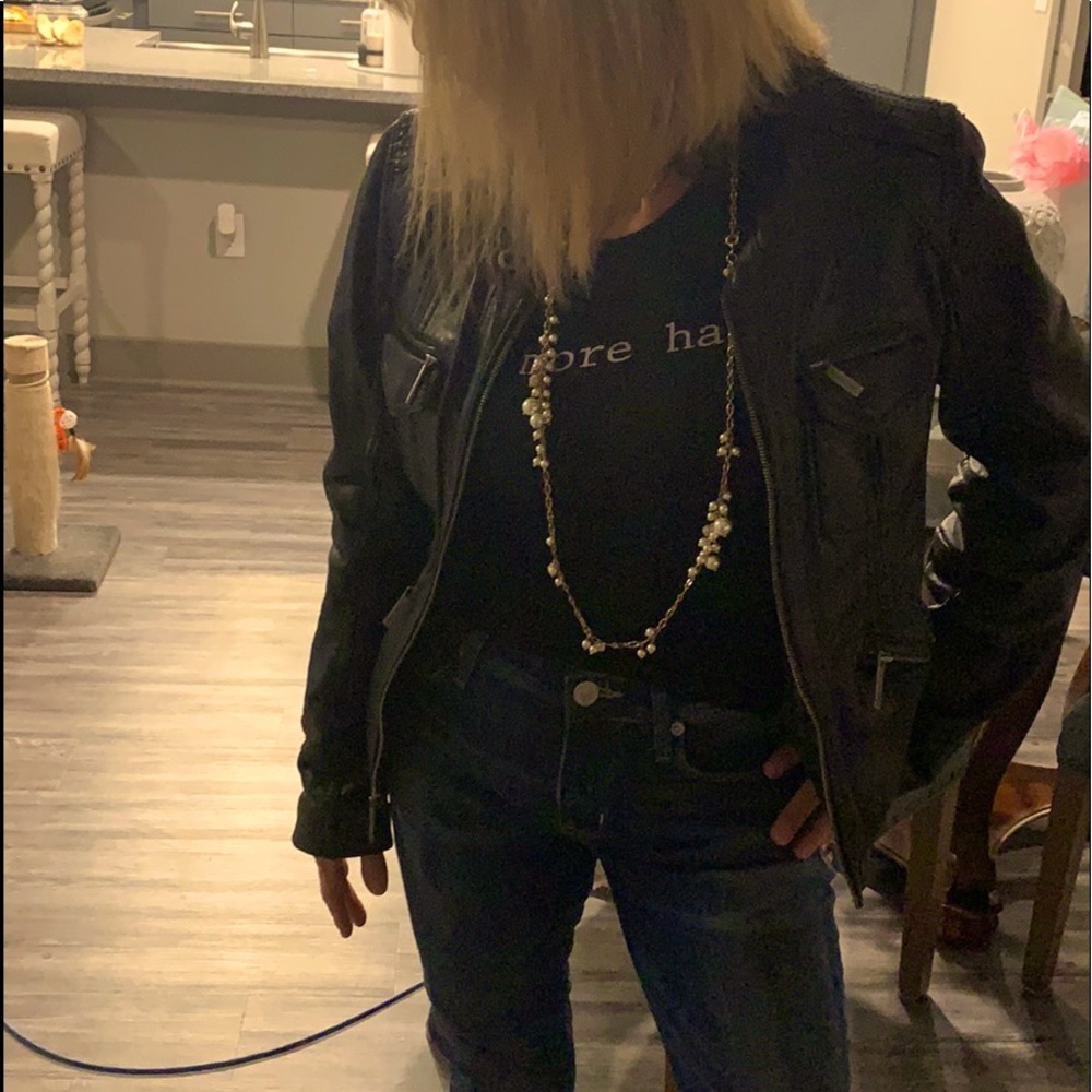 Michael Kors  genuine  leather motorcycle jacket.